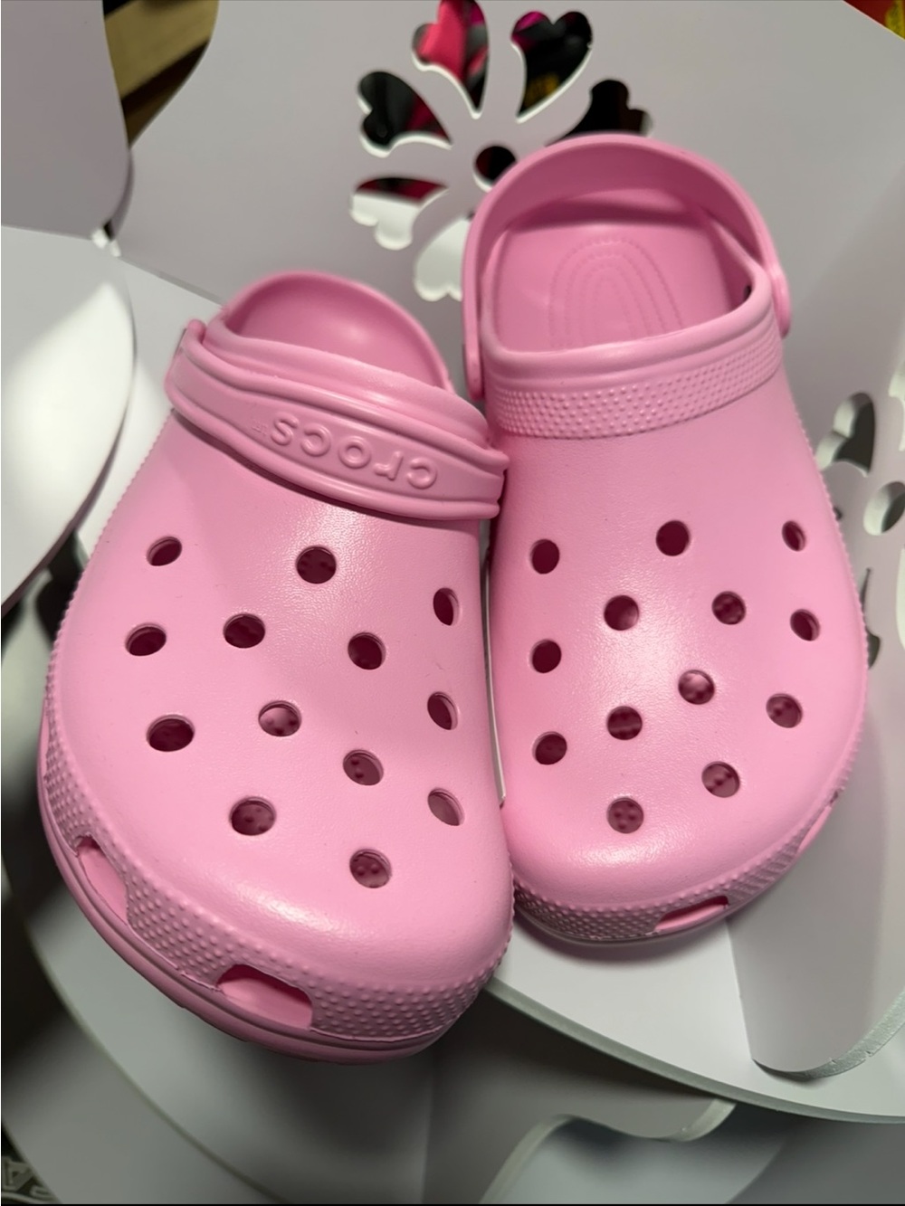 CROCS men Classic Clog in Bubblegum Pink tweed